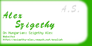 alex szigethy business card